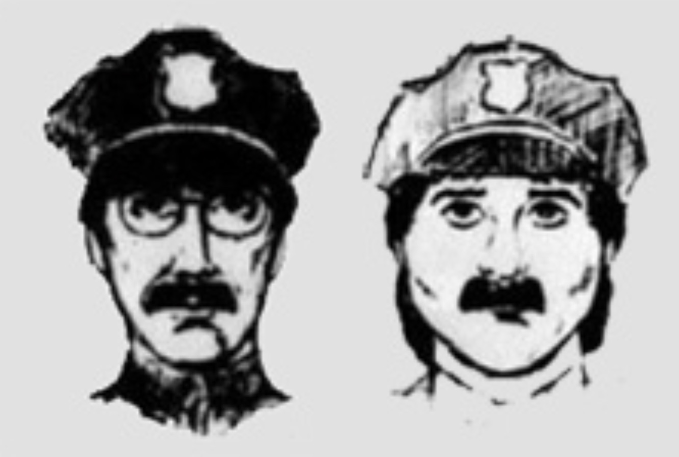 Police sketch of the thieves. 